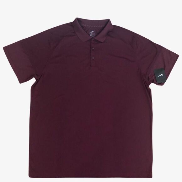Mens Nike Dri Fit Golf Polo Sz 2XL Maroon 945841-669 NWT $55 - Picture 1 of 7